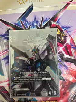 Freedom Gundam ST09-004 LR+ Gundam Card Game Alt Art - Image 1