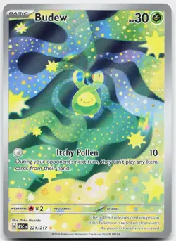 Budew 221/217 Illustration Rare Ascended Heroes Pokemon Holo Near Mint - Image 1
