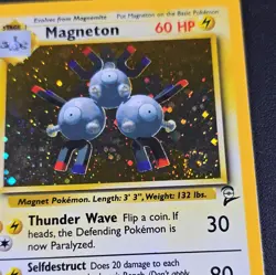 Magneton- *Swirl* 9/130 Pokemon TCG Base Set 2 Holo Foil Rare Card LP - Image 3
