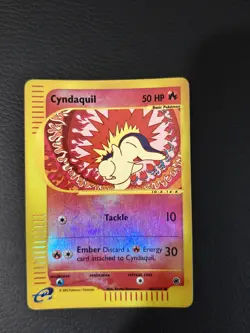 Pokemon Cyndaquil 105/165 Expedition Base Set Reverse Holo English 2002 50HP - Image 2