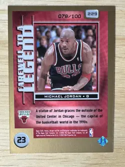 2003-04 Upper Deck Victory - Farewell to a Legend Michael Jordan #229 GOLD /100 - Image 2