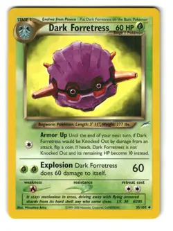 Dark Forretress 35/105 Unlimited Uncommon Neo Destiny Pokemon HP - Image 1