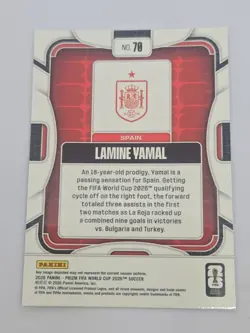 Panini 2026 Prizm FIFA World Cup Lamine Yamal Spain #70 Base Set - Image 4
