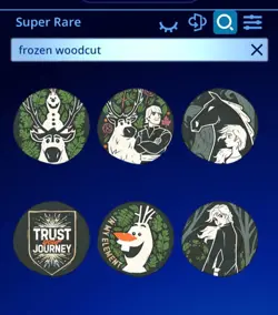 Topps Disney Collect Frozen 2 woodcut Super Rare SR complete set WITH AWARD - Image 1