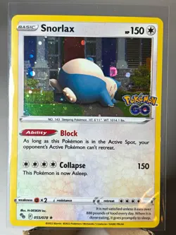 Snorlax 055/078 Holo Rare Pokemon GO Cosmo Holo NM - Image 1