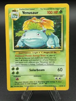 Pokemon TCG Cards Base Set Unlimited Venusaur 15/102 Hp - Image 1