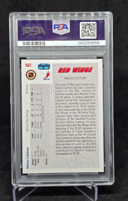 1991 Upper Deck - Nicklas Lidstrom #587 Young Guns RC Red Wings - PSA 10 GEM MT - Image 4