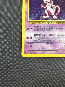 Mewtwo 10/102 Holo Rare Base Set Unlimited Pokemon English LP - Image 4