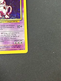 Mewtwo 10/102 Holo Rare Base Set Unlimited Pokemon English LP - Image 5