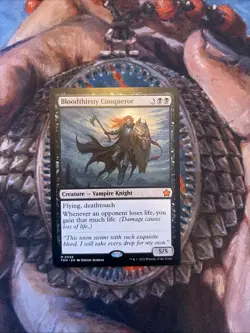 MTG Bloodthirsty Conqueror Mythic, Foundations, Near Mint Condition - Image 1