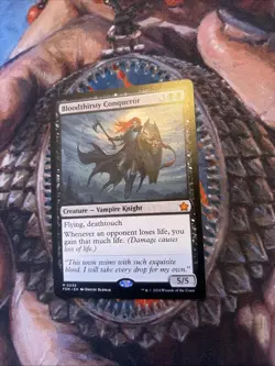 MTG Bloodthirsty Conqueror Mythic, Foundations, Near Mint Condition - Image 2