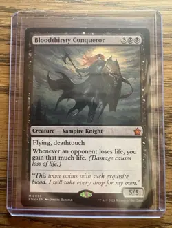 Wizards of the Coast MTG Foundations Bloodthirsty Conqueror 0058 Mythic 5/5 - Image 1