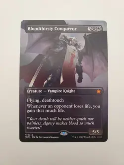 MTG Magic Bloodthirsty Conqueror (Borderless) Foundations Regular 318 NM - Image 1