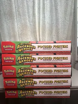 Pokemon TCG Ascended Heroes Focused Fighters Premium Collection Lot of 5 Sealed - Image 4