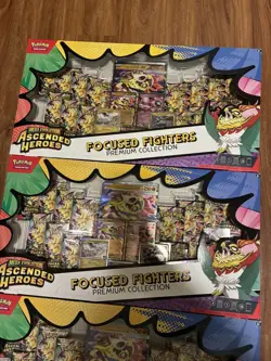 Set of 4 Pokemon Ascended Heroes Focused Fighters Premium Collection 56 packs! - Image 2