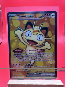 Meowth ex 107/088 Holo Ultra Rare Perfect Order Pokemon TCG English NM - Image 1