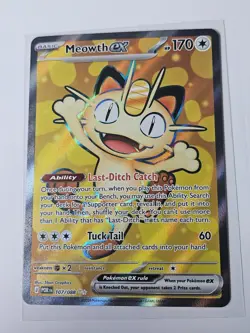 Pokemon Card Meowth ex 107/088 Ultra Rare Perfect Order Full Art Holo NM - Image 1
