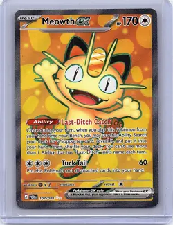 Meowth ex 107/088 Ultra Rare Perfect Order Pokemon Holo Near Mint - Image 1
