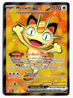 Meowth ex 107/088 Ultra Rare Perfect Order Pokemon Holo NM - Image 1