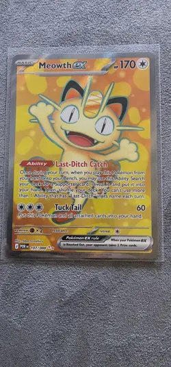 Pokemon TCG Meowth EX 107/088 Perfect Order Ultra Rare Nm Condition - Image 1