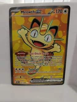 Pokemon TCG Meowth EX 107/088 Perfect Order Ultra Rare Nm Condition - Image 1