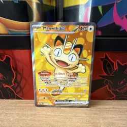 Pokemon Meowth EX 107/088 Ultra Rare Full Art Holo Basic Card Perfect Order - Image 1