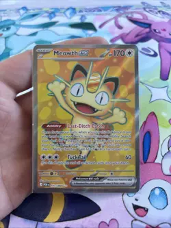 Pokemon TCG Perfect Order Meowth Ex 107/088 Ultra Rare - Image 1
