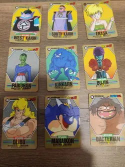 Dragon Ball Z Super Barcode Wars Japanese Edition Lot of 9 Cards Bandai 1993 - Image 1
