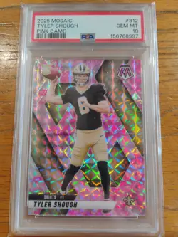 2025 Tyler Shough Pink Camo Rc Prizm PSA 10 - Image 1