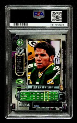 Brett Favre Packers #156 1997 Skybox Metal Universe Card Graded PSA 8 NM-MT - Image 2