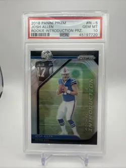 2018 Panini Prizm Rookie Introduction Josh Allen #RI-5 Silver Prizm (RC) PSA 10 - Image 1