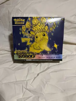 Pokemon Center Surging Sparks ETB Elite Trainer Box Factory Sealed - Image 1