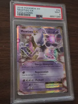 Pokemon XY Evolutions 52 Mewtwo EX PSA 9 - Image 1