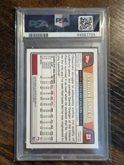 2008 Topps #23 LeBron James Gold Foil Chalk Toss Cavaliers PSA 10 GEM MT - Image 2