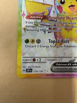 Pokemon TCG Pikachu EX Surging Sparks Ultra Rare Card - Image 5