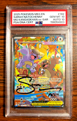 Mega Kangaskhan EX SIR #182|PSA GEM MT 10-AUTO 10|Sarah Natochenny|Pokemon TCG - Image 1