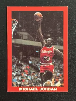 Michael Jordan 1989 RARE PROMO (1986 Rookie Card Pic w/ Red Border) - Image 1