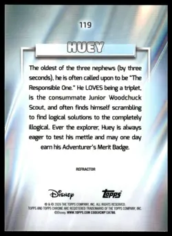 2026 Topps Chrome Disney #119 Huey Refractor - Image 2