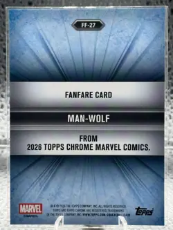 2026 Topps Chrome Marvel Comics #FF-27 Man-Wolf Fanfare - Image 2