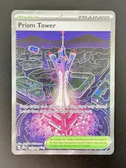 Pokemon Card PRISM TOWER 111/086 Holo Double Rare Full Art CHAOS RISING - Image 1