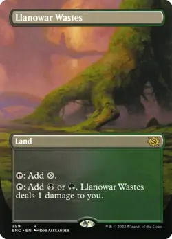 Llanowar Wastes | FOIL | MTG The Brothers' War (Borderless) #299 | M/NM - Image 1