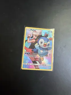 Pokemon TCG Piplup Holo Secret Rare Card Sun & Moon Cosmic Eclipse 239/236 - Image 2