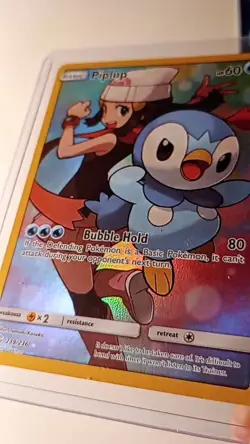 Pokemon TCG Piplup Holo Secret Rare Card Cosmic Eclipse 239/236 - Image 2