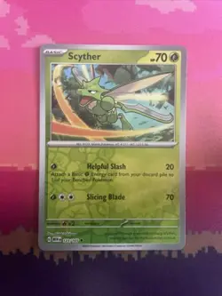 Pokemon Card Scyther Pokemon 151 Reverse Holo Uncommon 123/165 Near Mint - Image 1