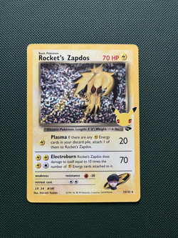 Pokemon TCG Rocket's Zapdos 15/132 Celebrations Holo NM - Image 1