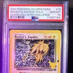 Pokemon TCG Celebrations Classic Collection Rocket's Zapdos Holo 15/132 EN PSA10 - Image 2