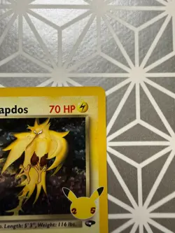 Pokemon TCG Rocket's Zapdos Holo Rare Card 15/132 Celebrations Series - Image 4