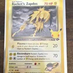 Rocket's Zapdos 15/132 Holo Celebrations Classic - English Pokemon TCG - Image 1