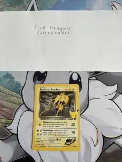 Pokemon TCG Rocket's Zapdos Holo Rare Card 15/132 Celebrations Series (NM) - Image 1