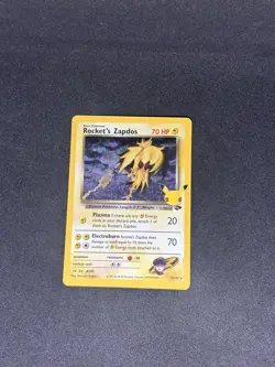 Pokemon TCG Rocket's Zapdos Holo Rare Card 15/132 Celebrations Series (NM) - Image 1